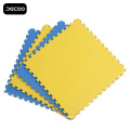 Tapetes de rompecabezas de 40 mm en acabado tatami azul / amarillo